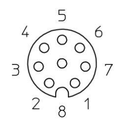 Conector M12x1 - 8 pinos